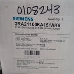 Siemens Siemens 3ra21100ka151ak6 Combination Starter 120vac 09125a