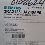 Siemens Siemens 3ra21251ja240ap6 Combination Starter 710a 240vac 