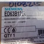Siemens Siemens Ed63b125l Circuit Breaker 125a 600v 
