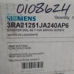 Siemens Siemens 3ra21251ja240ap6 Combination Starter 710a 240vac