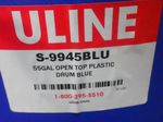 Uline Blue Plastic Drum