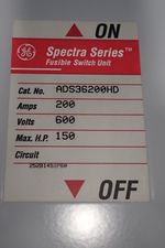 General Electric Fusible Disconnect 