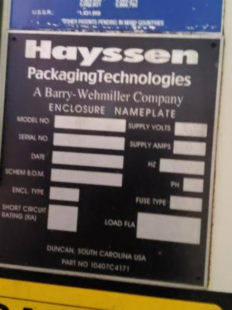 Hayssen Form Fill Bag Sealer