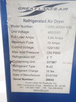 Great Lakes Air Refrigerated Air Dryer