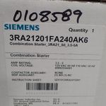 Siemens Siemens 3ra21201fa240ak6 Combination Starter 355a 120vac 110v