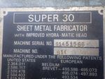 Strippit Strippit 91462000super 30 Punch Sheet Metal Fabricator