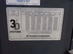 3d Systems 3d Stereolithography System