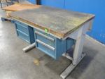 Lista Wood Top Work Bench Wdrawers