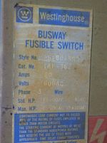 Westinghouse Bus Plug