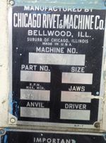 Chicago Rivet  Machine Riveter