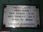 Cincinnati Cincinnati 350cbx10ft Press Brake