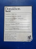 Donaldson Torit Donaldson Torit Wso201 Dust Collector