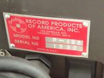 Record Products Of America Record Punch
