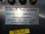 Matrix Packaging Machinery Matrix Packaging Machinery 1416r Ss Vertical Formfillseal Packaging Machine