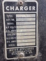 Motor Appliance Corp Battery Charger