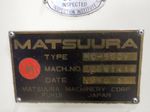 Matsuura Machinery Corp Cnc Vmc