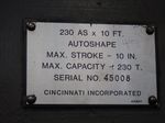 Cincinnati Cincinnati Hydraulic Press Brake