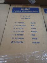 Uline Plastic Stackable Bins