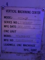 Leadwell Leadwell Mcv0p Cnc Vmc