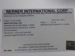 Berner International Corp Air Curtain