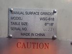 Birmingham Birmingham Wsg618 Surface Grinder