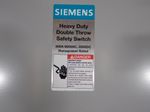 Siemens Heavy Duty Double Throw Safety Switch