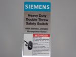 Siemens Heavy Duty Double Throw Safety Switch
