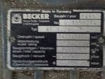Becker Vaccum Pump