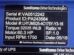 Sumitomo Sumitomo Lyhjms254c175yy316 Gear Drive