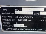 Matsuura Matsuura Mc560v Cnc Vmc