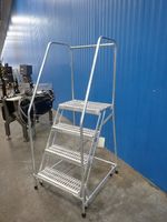 Cutterman 4 Step Rolling Warehouse Ladder