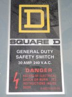 Square D  Non Fusible Disconnect