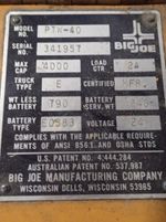 Big Joe Manufacturing Electric Pallet Jack
