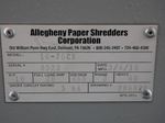 Allegheny Shredders Allegheny Shredders 1675cx Paper Shredder