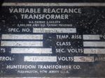 Huntedon Variable Reactance Transformer