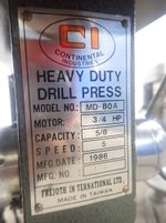 Continental Industries Drill Press