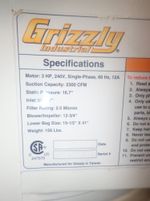 Grizzly Dual Sock Dust Collector