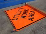 Mdi Utility Work Ahead Traffic Controll Roll Up Sign