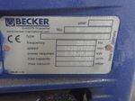 Becker Vacuum Pump Assembly