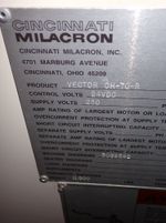 Cincinnati Milacron Cincinnati Milacron Vector Ch70r  Vertical Injection Molder