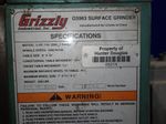 Grizzly Surface Grinder