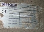 Becker  Vacuum Pump 