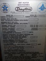 Dayton Natural Gas Heater