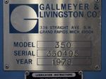 Gallmeyer  Livingston Gallmeyer  Livingston 350 Surface Grinder
