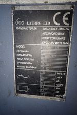 Colchester600 Lathes Ltd Gap Bed Lathe
