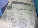  Tool Room Routing Tickets