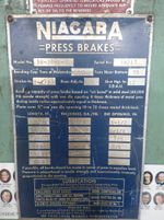 Niagara Niagara Ib36810 Press Brake