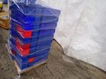  Red And Blue Plastic Totes