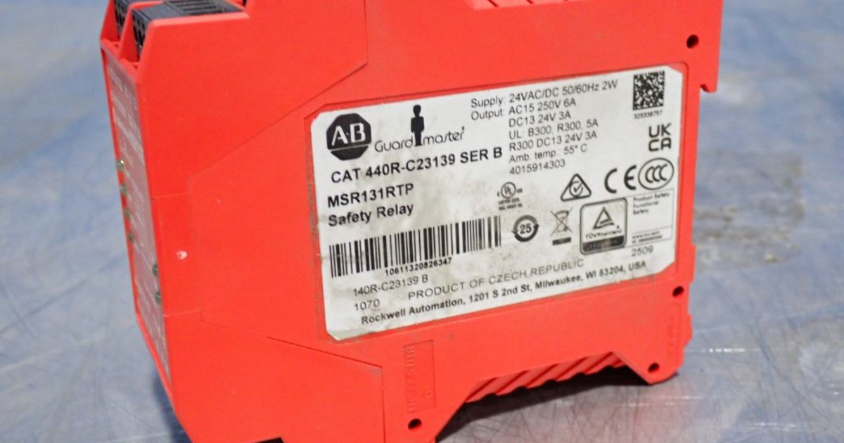 Allen-bradley Guardmaster Msr131rtp Safety Relay - 440r-c23139 B |