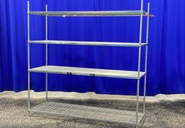 HODGES FOUR 72”X24” SHELVES POST MASTER ADJUSTABLE WIRE RACK